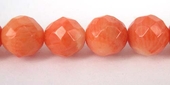 LAST STRANDS Orange Coral 8mm Faceted Round beads per strand 50 Beads-beads incl pearls-Beadthemup