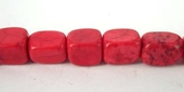 Howlite Dyed Cubed Nugget 8mm Red beads per strand 55 beads-beads incl pearls-Beadthemup