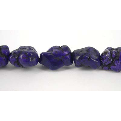 Howlite Dyed Nugget app.15mm Purple beads per strand
