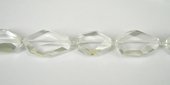 Clear Quartz 35x25mm Faceted Nugget strand-beads incl pearls-Beadthemup