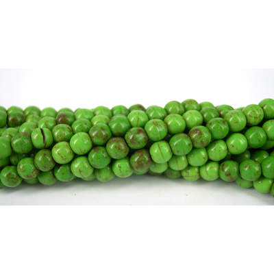 Howlite Dyed Round 6mm Green beads per strand 72Beads