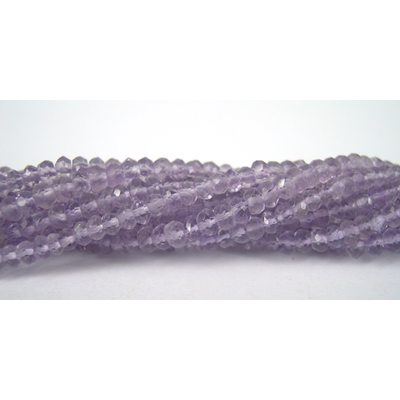 Amethyst Pink 3mm Faceted Rondel beads per strand 200