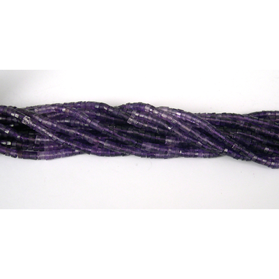 Amethyst Mult/Colour  4mm Faceted Wheel beads per strand 130
