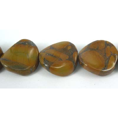 Jasper 16mm Polished Twst Flat round/24