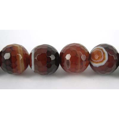 Sardonyx dyed Faceted Round 16mm beads per strand 25
