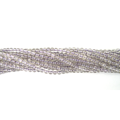 Amethyst Polished  Round 2mm strand 200 beads