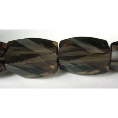 Smoky Qurtz 10x16mm Faceted Twst Rectangle beads per strand 25