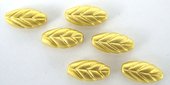 Gold plt bead leaf 4.8x10mm 4 pack-findings-Beadthemup