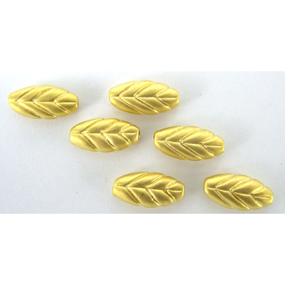 Gold plt bead leaf 4.8x10mm 4 pack