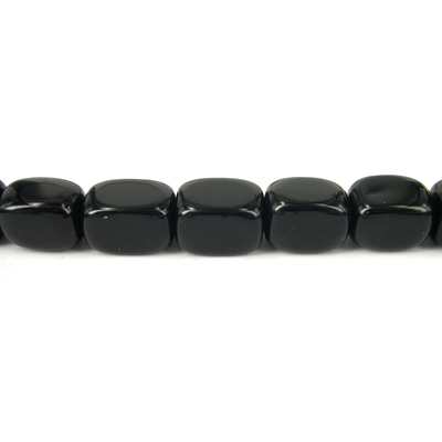 Agate Black nugget/Rectangle Polished 18x13mm beads per strand