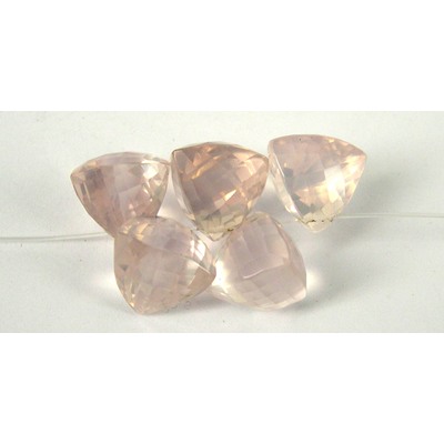 Rose Quartz T/Drill Trilliant12m Bead