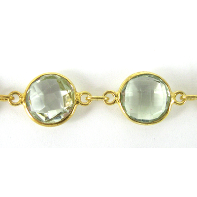 Vermeil + Green Amethyst Connecter 9x14mm EACH