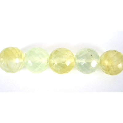 Prehnite Faceted Round 9.5mm bead