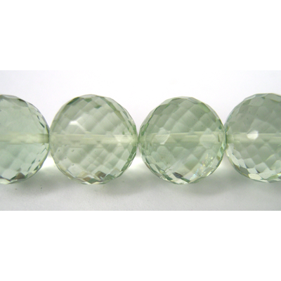 Green Amethyst  Faceted Round 9.5mm EACH Bead
