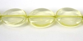 LAST STRAND Lemon Quartz 10x12mm Polished Flat Oval beads per strand 26-beads incl pearls-Beadthemup