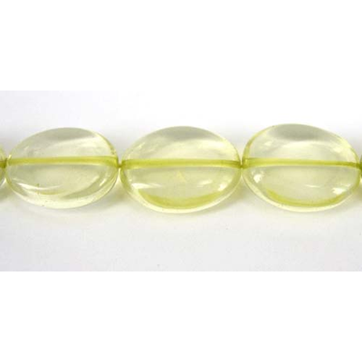 LAST STRAND Lemon Quartz 10x12mm Polished Flat Oval beads per strand 26