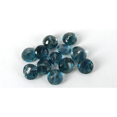 London Blue Topaz 6x5mm Faceted onion Bead