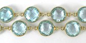 Vermeil + Blue Topaz Connecter 11x16mm EACH-beads incl pearls-Beadthemup