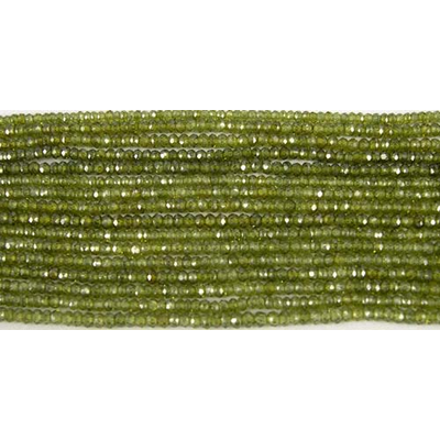 CZ Green 3mm Fac Rondel beads per strand 200