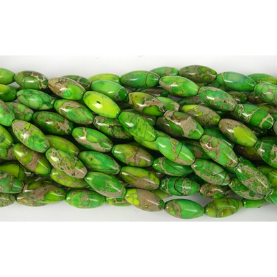 Emperial jasper Dyed Polished olive 8x16mm/24