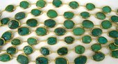 Vermeil+Turquoise 15x11mm Oval beads EACH bead-beads incl pearls-Beadthemup