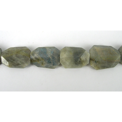 labradorite Faceted Flat Nugget 25x20mm bead