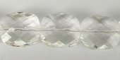 Clear Quartz Faceted Cushion cut 23.5x20mm-beads incl pearls-Beadthemup