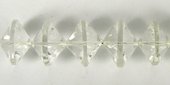 Clear Quartz AAA 14mm Lazer cut Rondel-beads incl pearls-Beadthemup