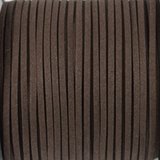 Faux Suede 3mm Dark Chocolate per Meter-stringing-Beadthemup