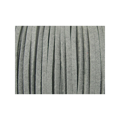 Faux Suede 3mm Grey per Meter