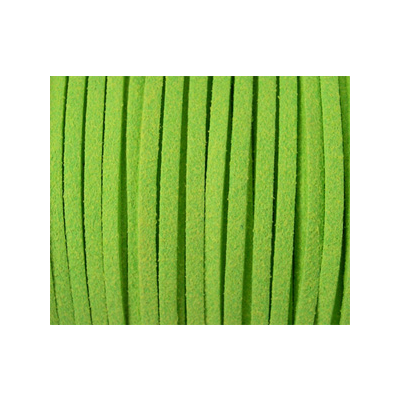 Faux Suede 3mm Lime per M