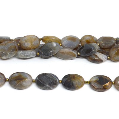 Agate Dyed 22x30mm Faceted Oval beads per strand 12 Beads