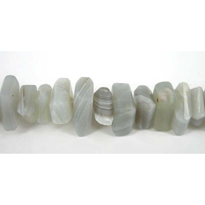 Agate Gry banded 6-11mm Faceted Nggt roundel/68