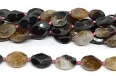 Agate Dyed  20x15mm Pol/Acid finishbeads per strand 17-beads incl pearls-Beadthemup