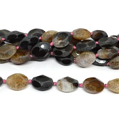 Agate Dyed  20x15mm Pol/Acid finishbeads per strand 17