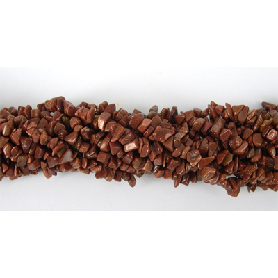 Red Goldstone Chip 90cm strand