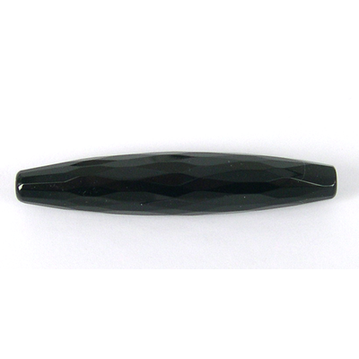 Onyx 10x50mm Faceted Olive bead