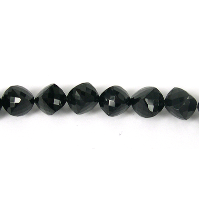 Onyx 10mm Faceted side drill cube EACH BEAD