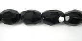 Black Onyx 13x18mm Faceted Nugget beads per strand 21-beads incl pearls-Beadthemup