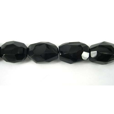 Black Onyx 13x18mm Faceted Nugget beads per strand 21