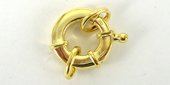 Vermeil Clasp Bolt Ring Flat 18mm-findings-Beadthemup