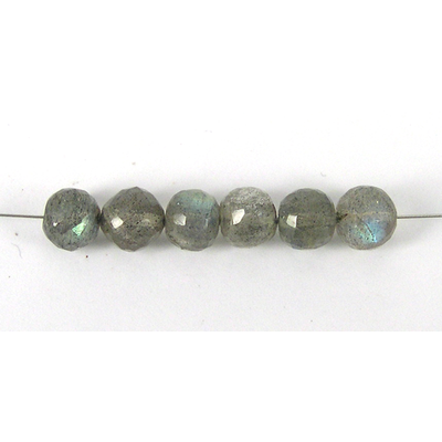 Labradorite 6.5mm Faceted Round bead