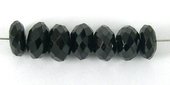 Black Spinel 6-7mm Faceted Rondel Per Bead-beads incl pearls-Beadthemup