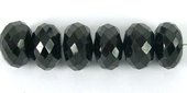 Black Spinel12-13mm Faceted Rondel EACH bead-beads incl pearls-Beadthemup