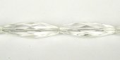 Clear Quartz 10x35mm Faceted long Olive bead EACH-beads incl pearls-Beadthemup