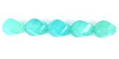 Chalcedony Faceted Twuist bead 10 x 14mm EACH BEAD-beads incl pearls-Beadthemup
