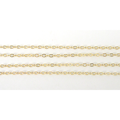 14k Gold Filled 1.3mm cable link chain 1M