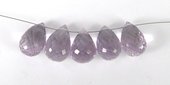 Pink Amethyst Briolette 13mm bead-beads incl pearls-Beadthemup