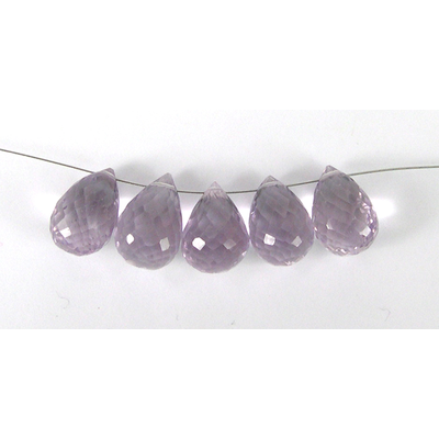 Pink Amethyst Briolette 13mm bead