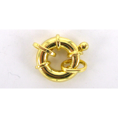 Vermeil Clasp Bolt Ring 18mm